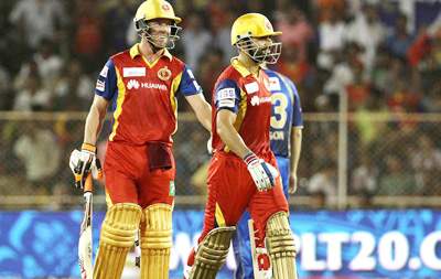 bangalore won on rajasthan