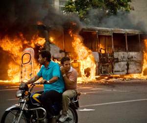 bus burnt in chennai