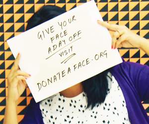 donate a face selfie campaign