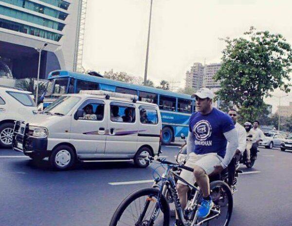 salman khan unseen cycling photo