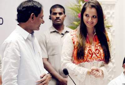 telangana cm congrats sania mirza