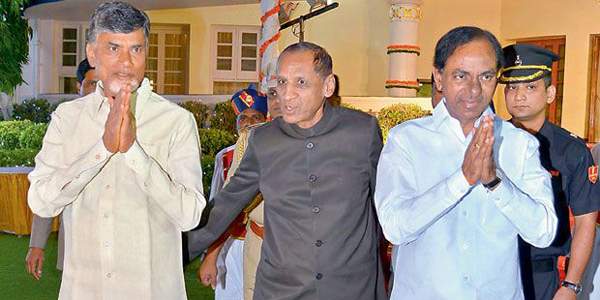 Governor Narasimhan chandrababu naidu kcr
