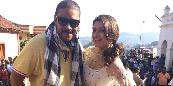Hansika in a row, 4th with Kushboo's husband 