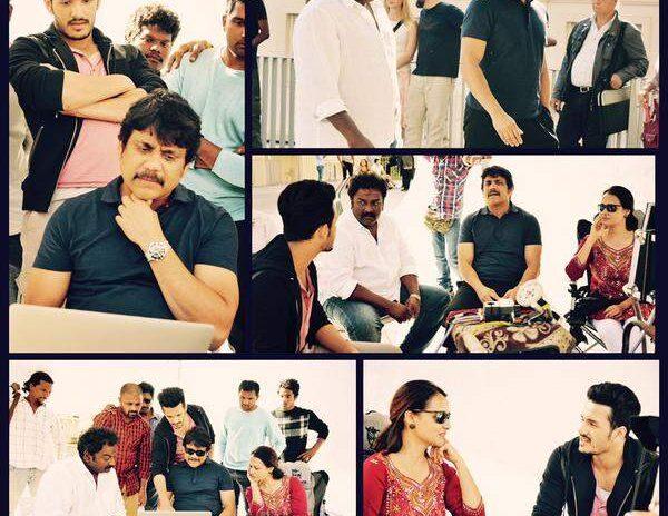 Nagarjuna and Amala in Spain at Akhil shooting spot