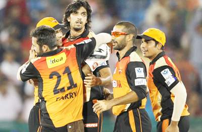 ipl hyderabad won on delhi