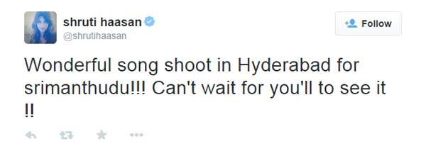 shruthi hassan tweet