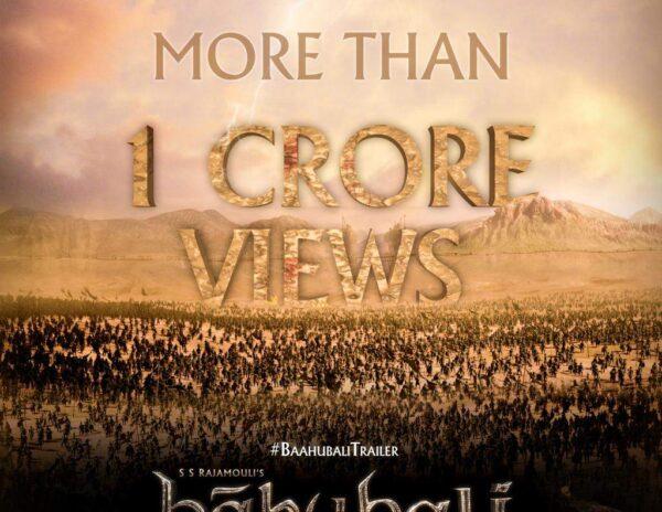 And 'Baahubali' trailer crosses magical 1.cr mark