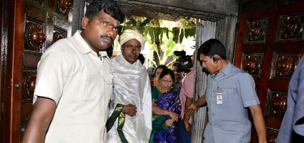 KCR in traditional dress
