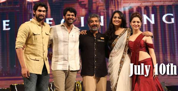 Rajamouli official baahubali release date july 10