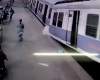 CCTV recorded shocking Train mishap