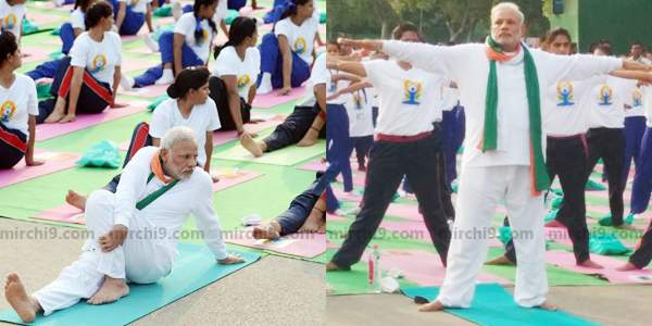 kcr absent for modi yogaday celebrations