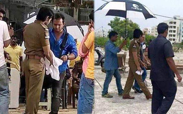 ram charan cop avatar in shoot