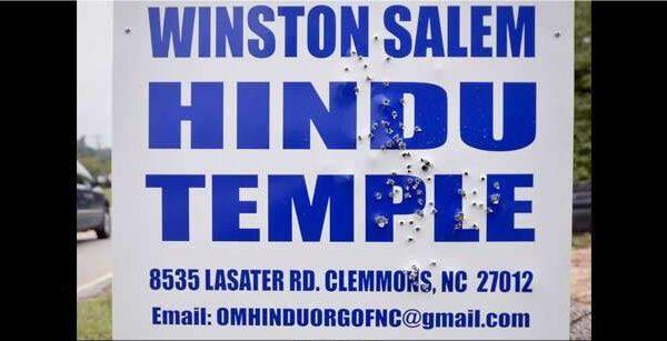 Hindu temple shot sixty times