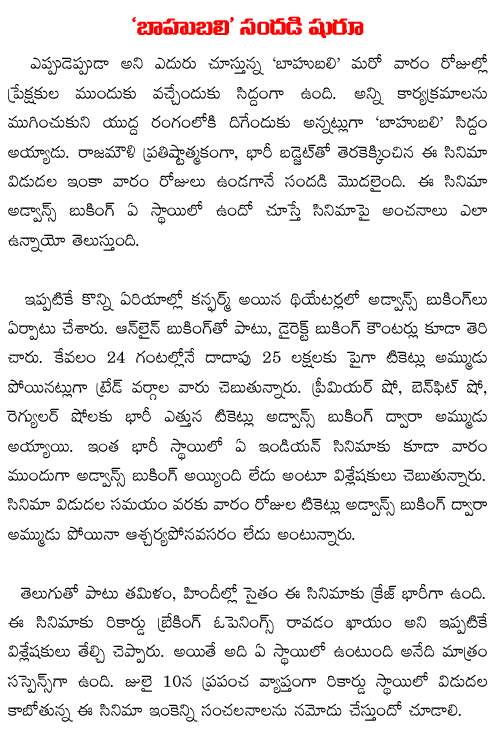 baahubali release