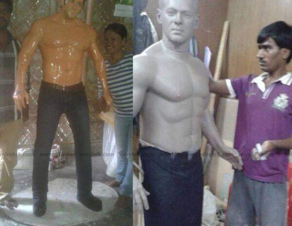 salman khan statue by fan