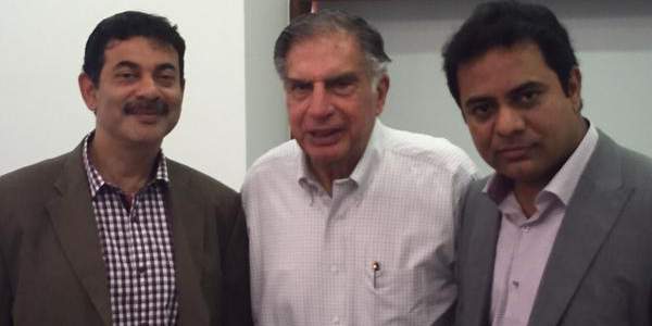 KTR with ratan TATA on T-Hub