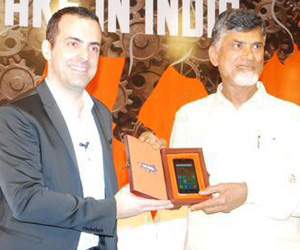 Naidu unveils first 'Made in Andhra Pradesh Smart Phone!