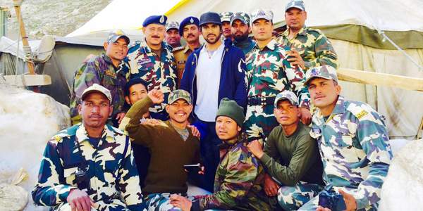ram charan with army