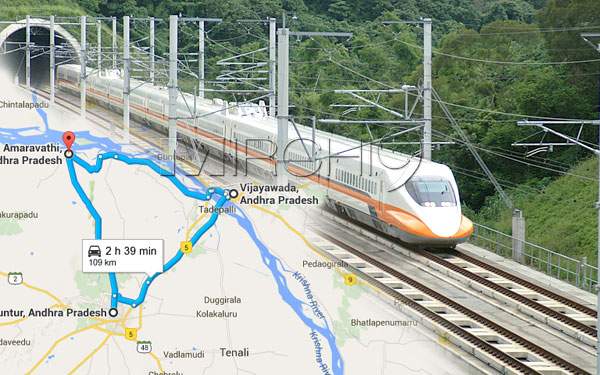 -HighSpeedRail in from vijayawada to guntur via amaravthi