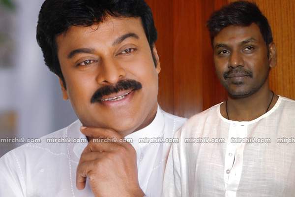 Lawrence with Chiranjeevi