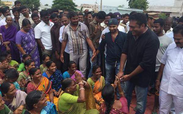 Prakash Raj visits Adopted Village Kondareddy Palli Mahbubnagar