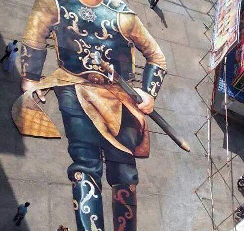 Vijay Puli 120 feet cut out