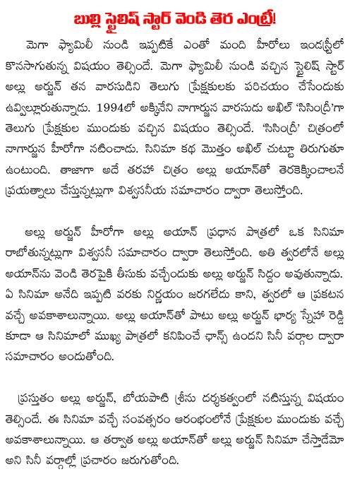 allu ayaan movie