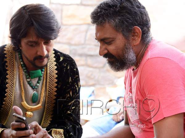 rajamouli sudeep working still