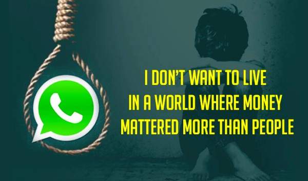 whatsapp suicide