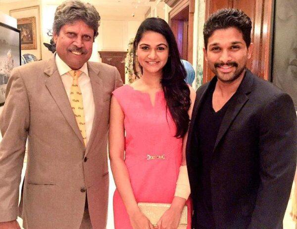 Allu Arjun sneha reddy kapil dev photos
