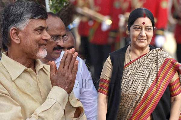Chandrababu naidu Sushma swaraj