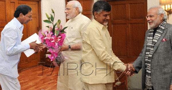 KCR-Narendra-Modi-chandrababu naidu photo
