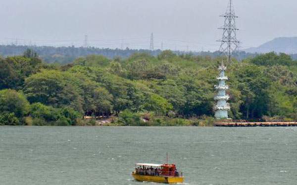 Island in Krishna river