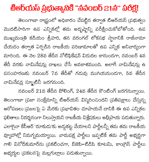 by elections for trs