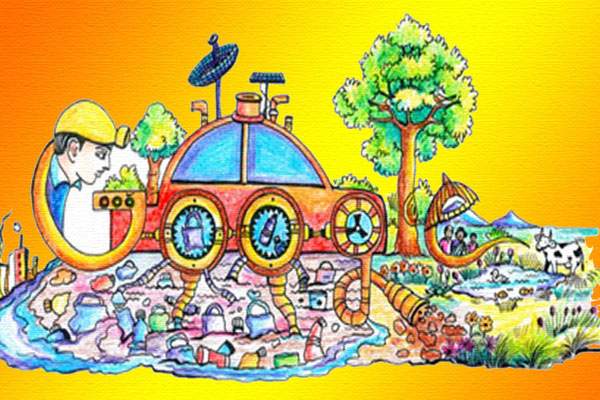 Andhra boy's doodle for Google on Children's day