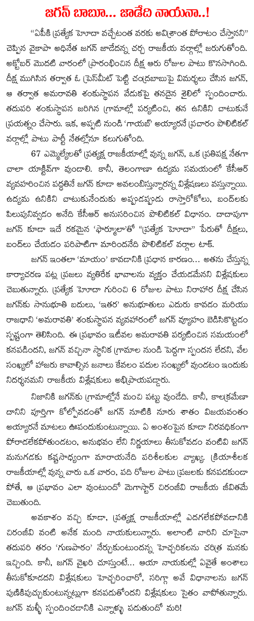 YS jagan no address