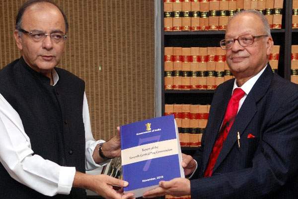 justis a k mathur with arun jaitley regarding 7th pay commission