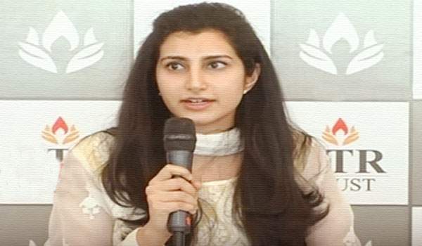 nara brahmani press meet at ntr trust
