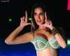 Hot actress wears neon bikini!