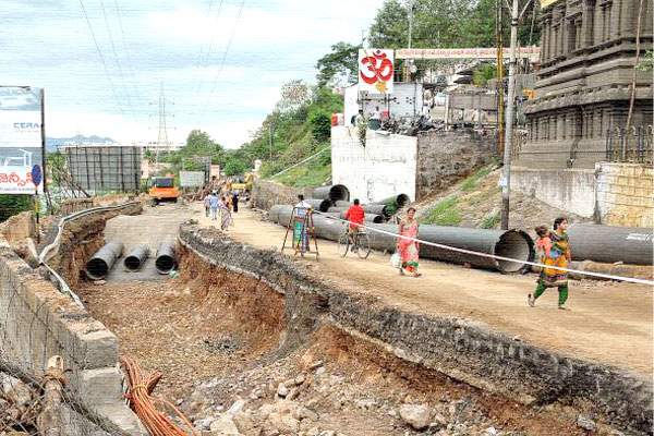 vijayawada kanakadurga temple flyover works