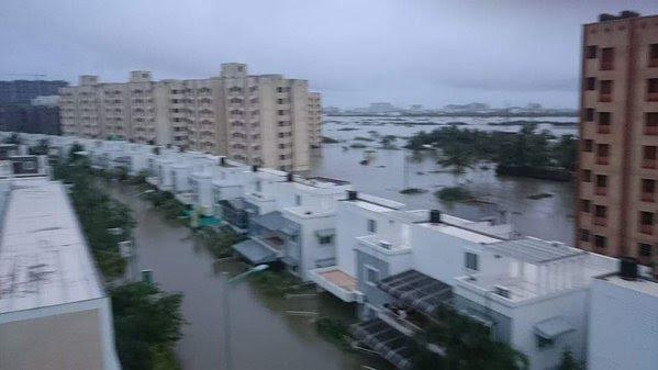 Chennai Floods drowned costly buildings