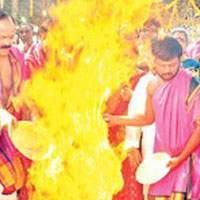 fire accident at telangana chandi yagam