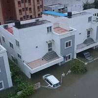 Chennai Floods drowned costly buildings