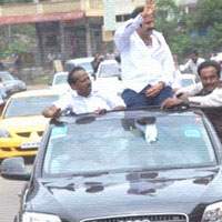blakarishna dictator audio launch car ralley