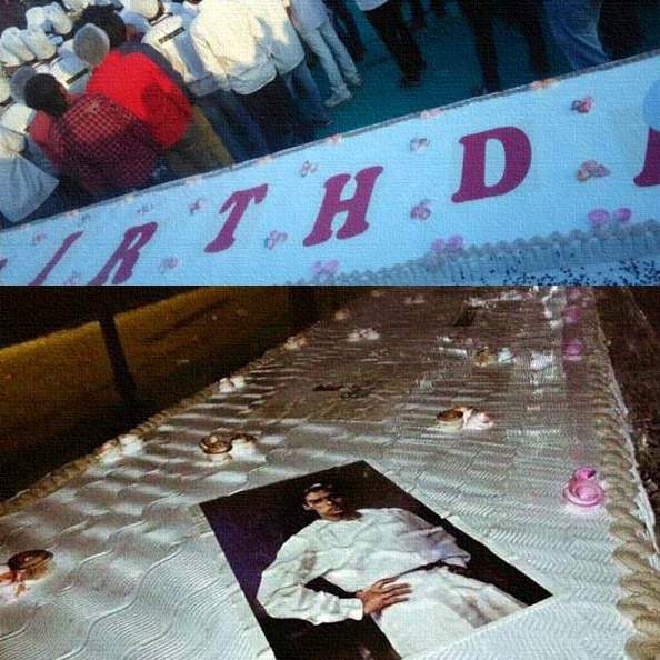 salman khan birth day long cake 