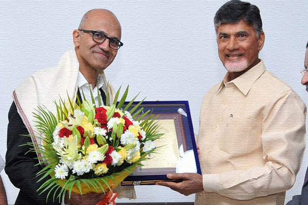 satya nadella chandrababu naidu