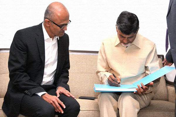 satya nadella-chandrababu naidu
