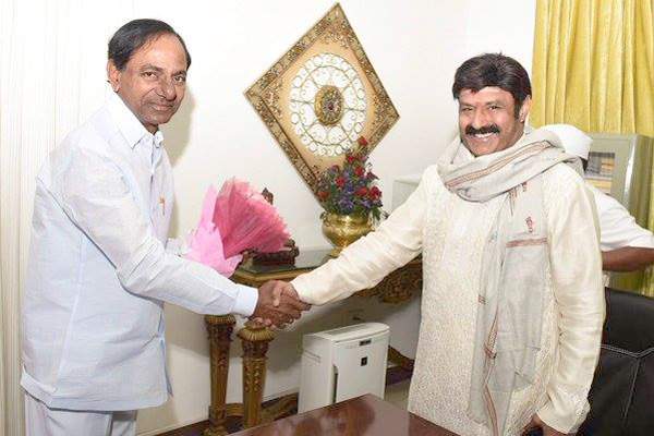 Balakrishna meets Telangana CM KCR
