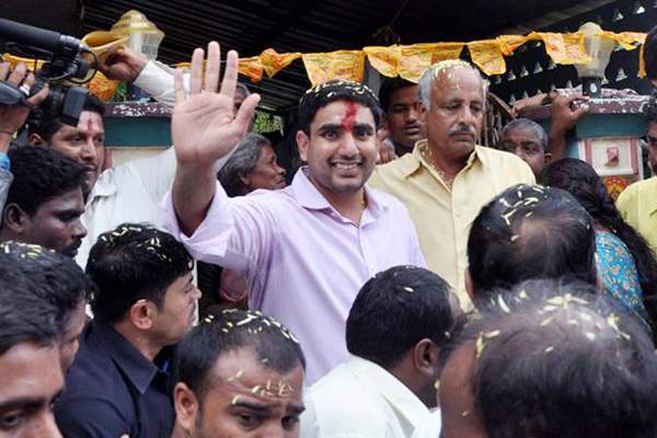 Lokesh begins TDP campaign for GHMC polls!