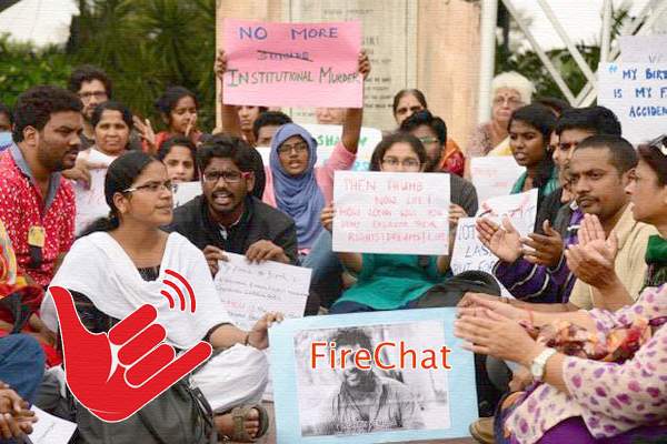 UOH students chats on Firechat